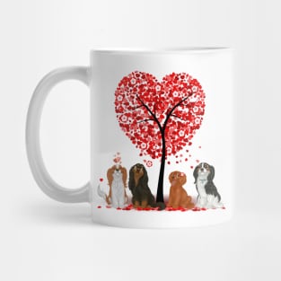 Cavalier King Charles Spaniels Love and Valentine Design Mug